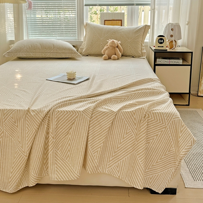 91家纺网 家纺一手货源 找家纺 卡普家居 2025新款全棉磨毛加厚四件套系列-单床单 卢卡斯