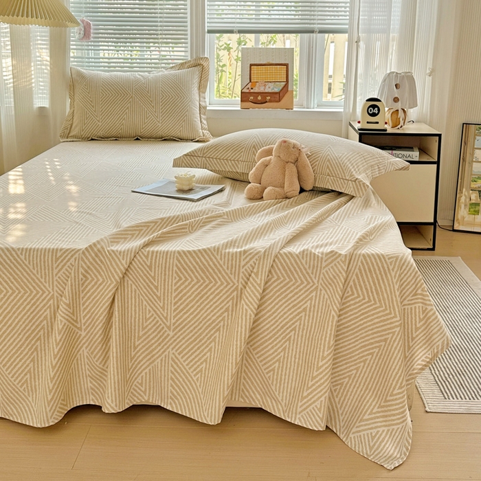 91家纺网 家纺一手货源 找家纺 卡普家居 2025新款全棉磨毛加厚四件套系列-单床单 卢卡斯