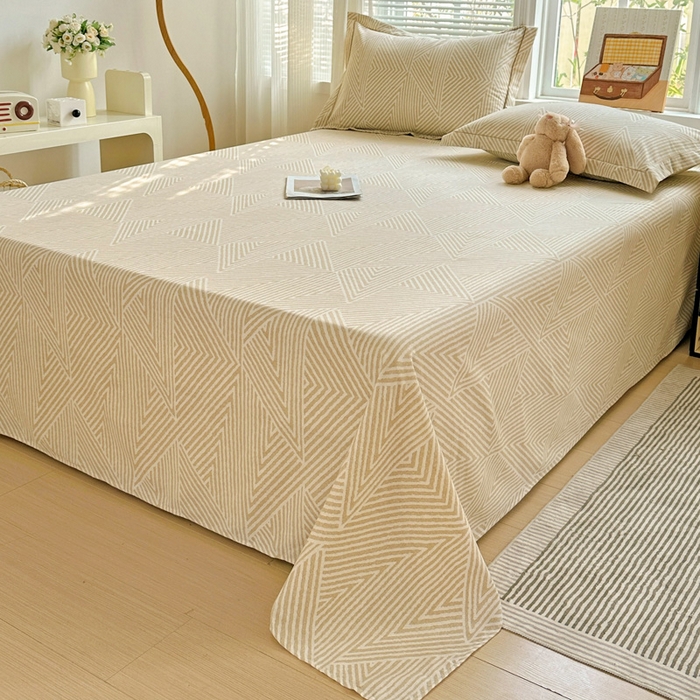 91家纺网 家纺一手货源 找家纺 卡普家居 2025新款全棉磨毛加厚四件套系列-单床单 卢卡斯