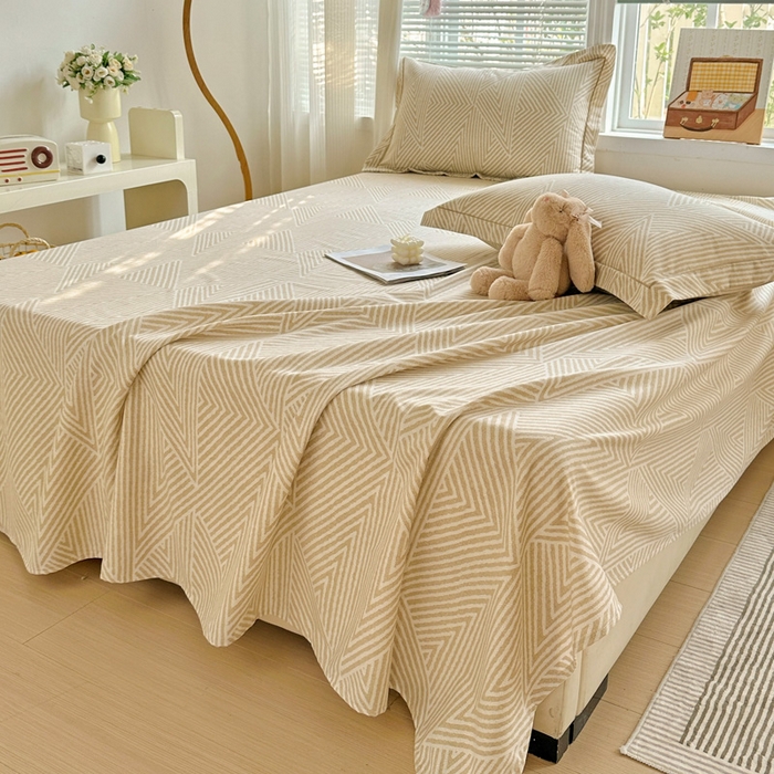 91家纺网 家纺一手货源 找家纺 卡普家居 2025新款全棉磨毛加厚四件套系列-单床单 卢卡斯