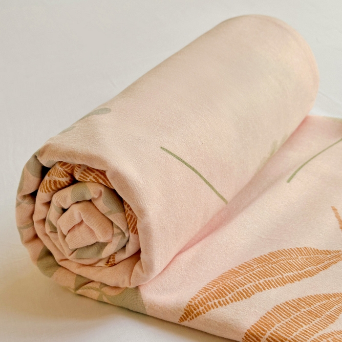 91家纺网 家纺一手货源 找家纺 卡普家居 2025新款全棉磨毛加厚四件套系列-单床单 芊芊叶语