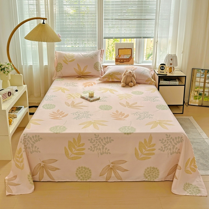 卡普家居 2025新款全棉磨毛加厚四件套系列-单床单 芊芊叶语