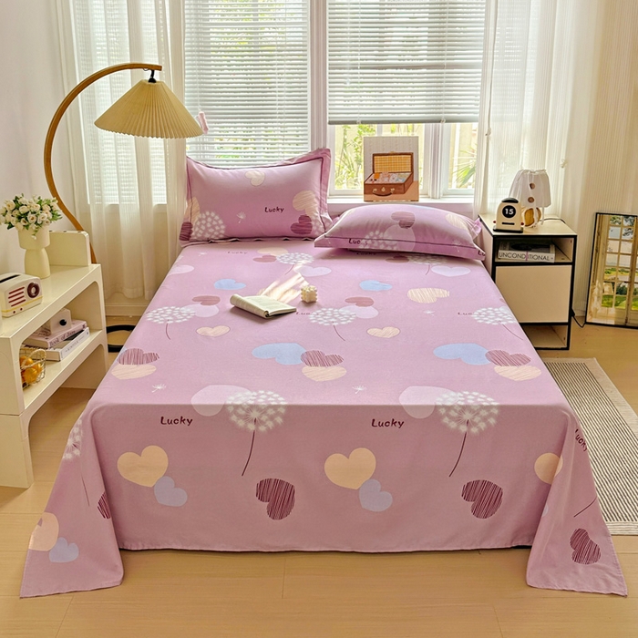 卡普家居 2025新款全棉磨毛加厚四件套系列-单床单 怦然心动