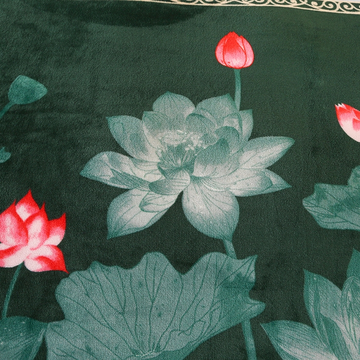 91家纺网 家纺一手货源 找家纺 橘姿 2025新款8-9斤床裙款牛奶绒四件套金貂绒法兰绒宝宝绒 荷塘月色