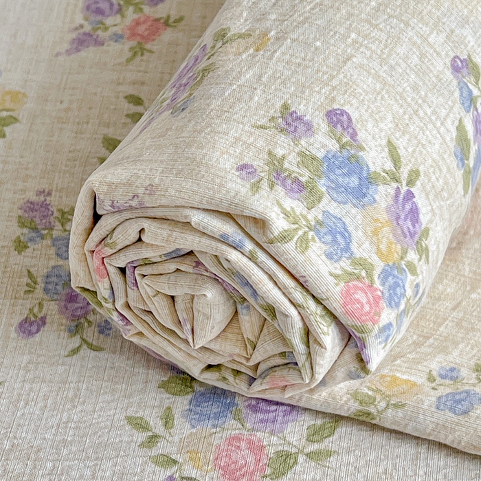 91家纺网 家纺一手货源 找家纺 鑫利来家纺 2025新款云感云感皱皱纱镂空花边床单单床单单品床单单件床单 紫魅