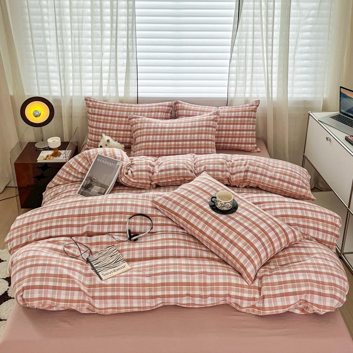 91家纺网 家纺一手货源 找家纺 （总）斯卡诺家纺 2025新款原麻亚麻水洗棉四件套