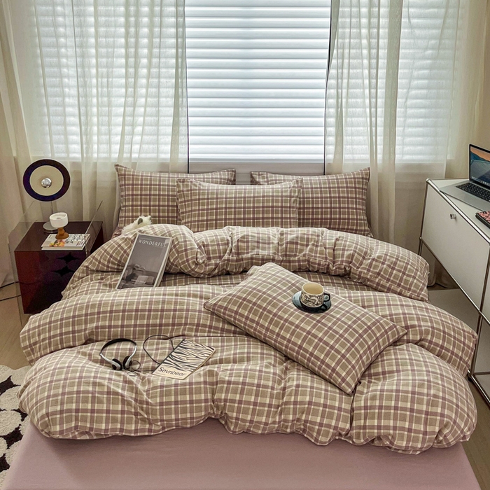 91家纺网 家纺一手货源 找家纺 （总）斯卡诺家纺 2025新款原麻亚麻水洗棉四件套