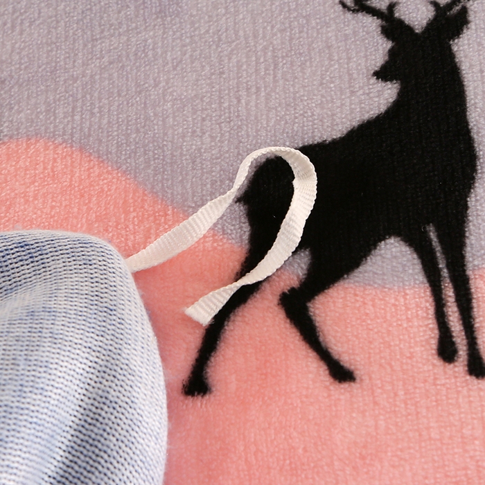 91家纺网 家纺一手货源 找家纺 橘姿 2025新款8-9斤床裙款牛奶绒四件套金貂绒法兰绒宝宝绒 鹿之恋