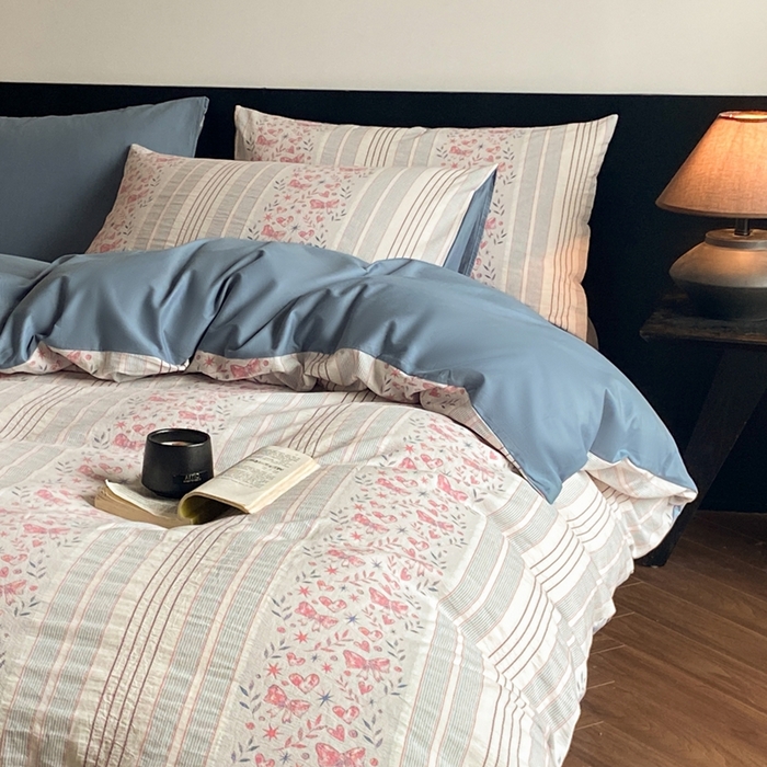 91家纺网 家纺一手货源 找家纺 （总）言一 2025秋冬新品A类60S新疆长绒棉纯棉陶瓷轻磨毛四件套水洗棉提花全棉床单被套（买家秀联系卖家）