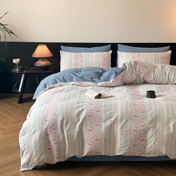 91家纺网 家纺一手货源 找家纺 （总）言一 2025秋冬新品A类60S新疆长绒棉纯棉陶瓷轻磨毛四件套水洗棉提花全棉床单被套（买家秀联系卖家）