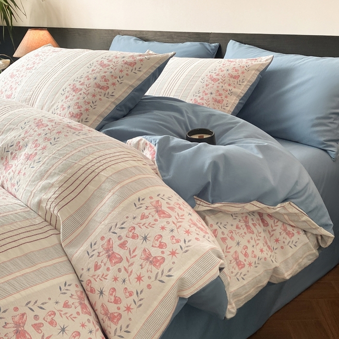 91家纺网 家纺一手货源 找家纺 （总）言一 2025秋冬新品A类60S新疆长绒棉纯棉陶瓷轻磨毛四件套水洗棉提花全棉床单被套（买家秀联系卖家）