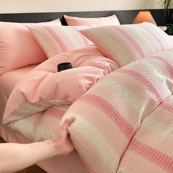 91家纺网 家纺一手货源 找家纺 （总）言一 2025秋冬新品A类60S新疆长绒棉纯棉陶瓷轻磨毛四件套水洗棉提花全棉床单被套（买家秀联系卖家）