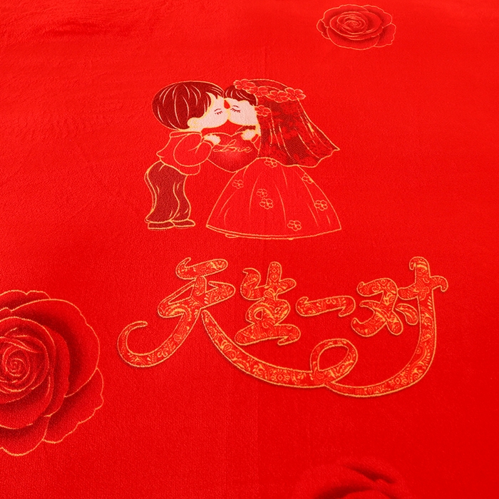 91家纺网 家纺一手货源 找家纺 橘姿 2025新款8-9斤床裙款牛奶绒四件套金貂绒法兰绒宝宝绒 天生一对