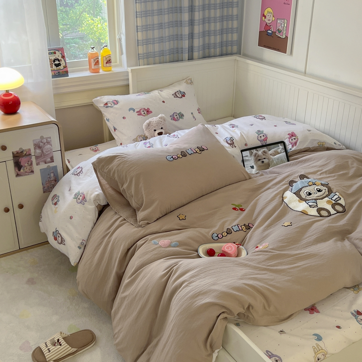 91家纺网 家纺一手货源 找家纺 （总）三元色 2025新款110克水洗云朵棉毛巾绣四件套