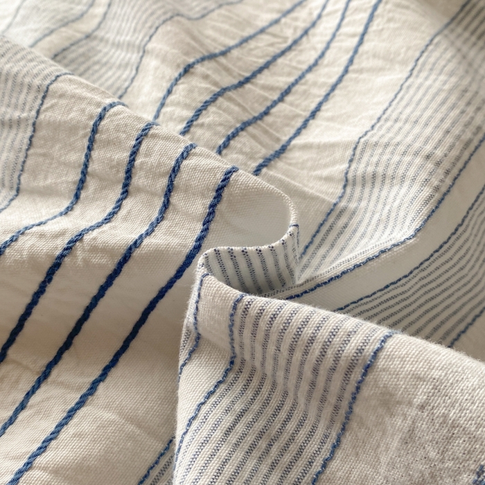 91家纺网 家纺一手货源 找家纺 言一 2025秋冬新品A类60S新疆长绒棉纯棉陶瓷轻磨毛四件套水洗棉提花全棉床单被套 蝶栩-天青藍