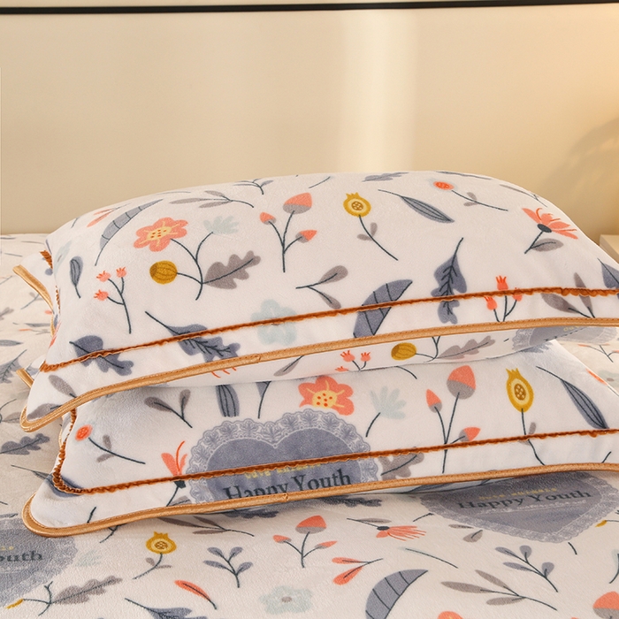 91家纺网 家纺一手货源 找家纺 橘姿 2025新款8-9斤床裙款牛奶绒四件套金貂绒法兰绒宝宝绒 心相印