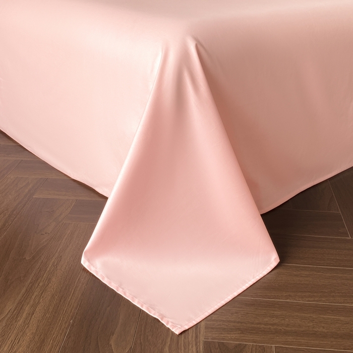 91家纺网 家纺一手货源 找家纺 言一 2025秋冬新品A类60S新疆长绒棉纯棉陶瓷轻磨毛四件套水洗棉提花全棉床单被套 流光-渐变粉