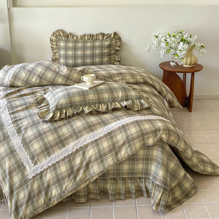 91家纺网 家纺一手货源 找家纺 （总）欧尚 2025新款皱皱纱床盖四件套