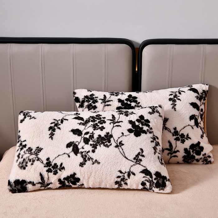 91家纺网 家纺一手货源 找家纺 梦之星 2025新款加厚8.5斤轻奢兔毛绒皮草绒牛奶绒四件套系列 轻奢-树影