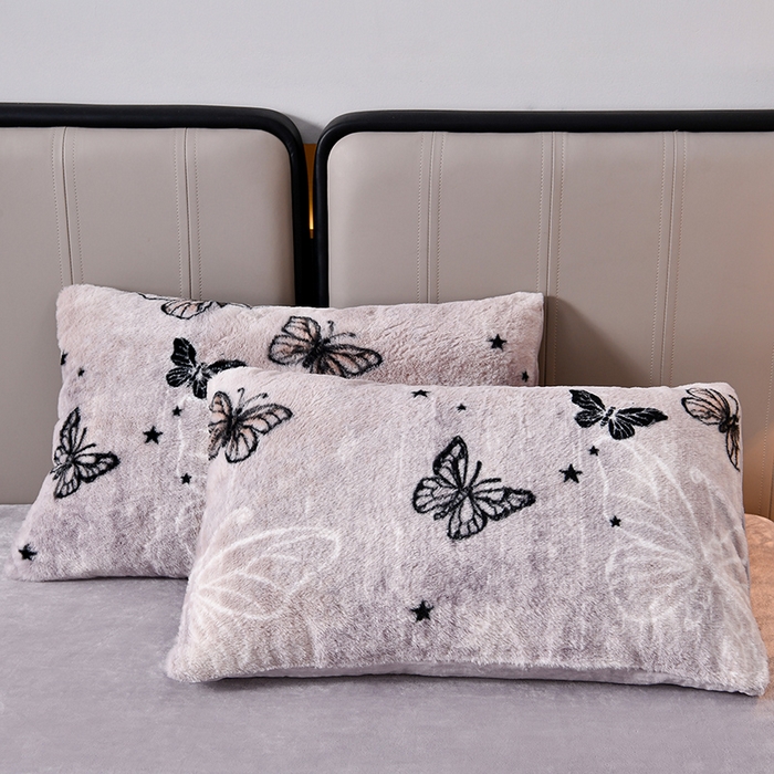 91家纺网 家纺一手货源 找家纺 梦之星 2025新款加厚8.5斤轻奢兔毛绒皮草绒牛奶绒四件套系列 轻奢-蝴蝶