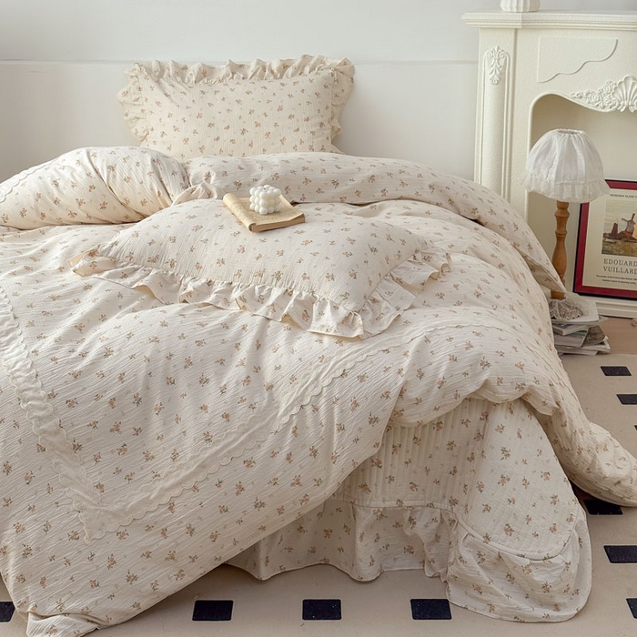 91家纺网 家纺一手货源 找家纺 （总）欧尚 2025新款蕾丝款床盖款四件套