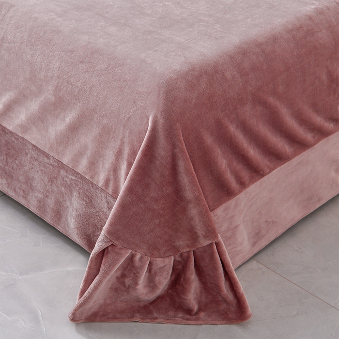 91家纺网 家纺一手货源 找家纺 梦之星 2025新款加厚8.5斤轻奢兔毛绒皮草绒牛奶绒四件套系列 轻奢-条纹