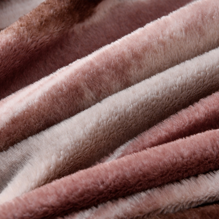 91家纺网 家纺一手货源 找家纺 梦之星 2025新款加厚8.5斤轻奢兔毛绒皮草绒牛奶绒四件套系列 轻奢-条纹