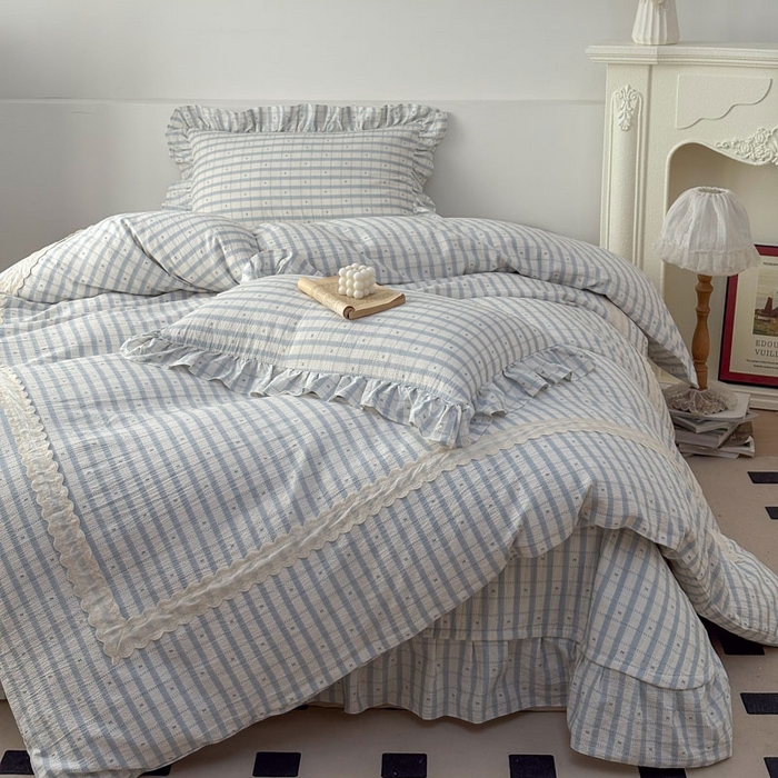 91家纺网 家纺一手货源 找家纺 （总）欧尚 2025新款蕾丝款床盖款四件套