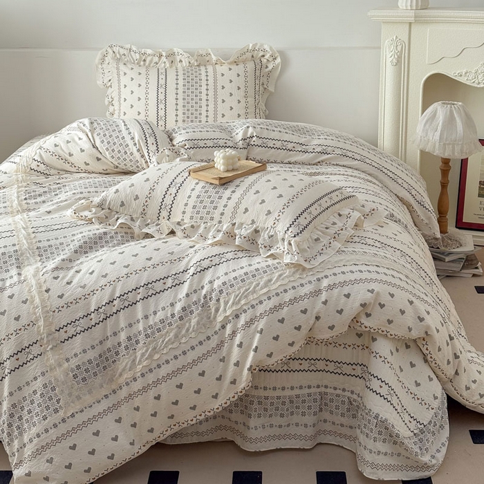 91家纺网 家纺一手货源 找家纺 （总）欧尚 2025新款蕾丝款床盖款四件套