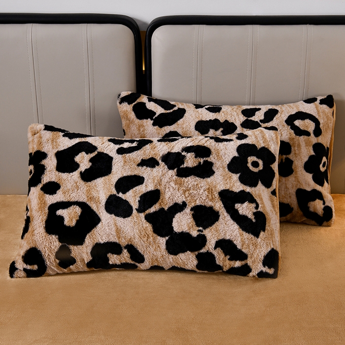 91家纺网 家纺一手货源 找家纺 梦之星 2025新款加厚8.5斤轻奢兔毛绒皮草绒牛奶绒四件套系列 轻奢-大豹纹