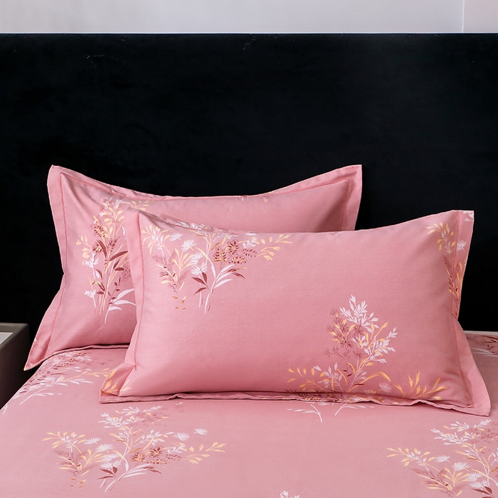 馨雅家纺 2025新款全棉纯棉磨毛系列枕套单品枕套单件单枕套 抒情花季-粉