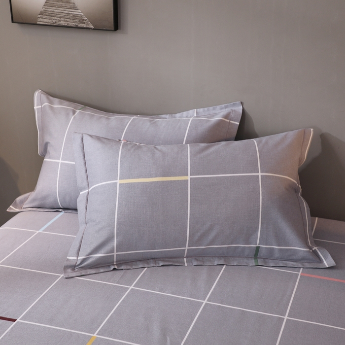 馨雅家纺 2025新款全棉纯棉磨毛系列枕套单品枕套单件单枕套 菲格-灰