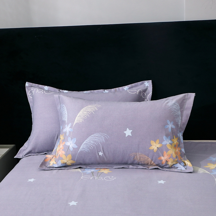 馨雅家纺 2025新款全棉纯棉磨毛系列枕套单品枕套单件单枕套 芦花-灰