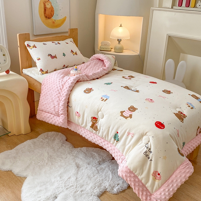 91家纺网 家纺一手货源 找家纺 （总）天瑜家纺 2025新款针织棉手包豆豆被儿童被大豆被被子被芯