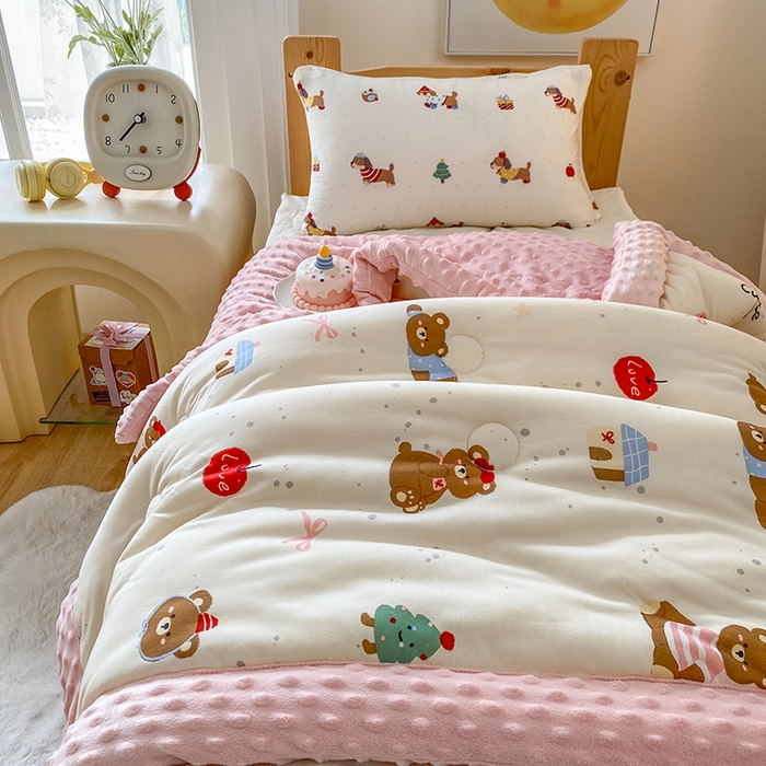 91家纺网 家纺一手货源 找家纺 （总）天瑜家纺 2025新款针织棉手包豆豆被儿童被大豆被被子被芯