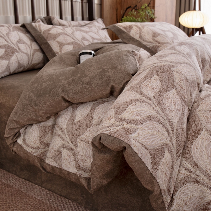 乐居家纺 2025新款高密亲肤亚麻舒爽透气四件套 初秋-咖