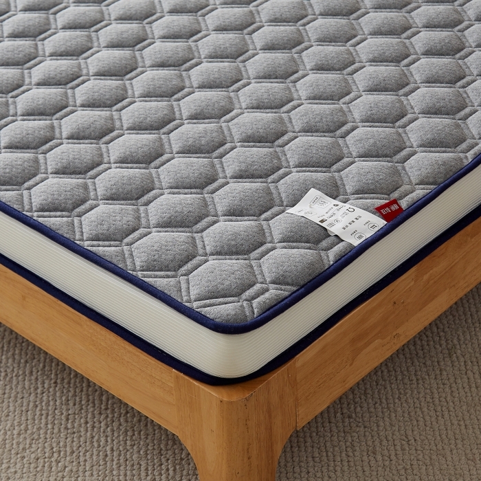 91家纺网 家纺一手货源 找家纺 华誉 2025新款跨境电商专供鸟眼布床垫 立体菱格灰