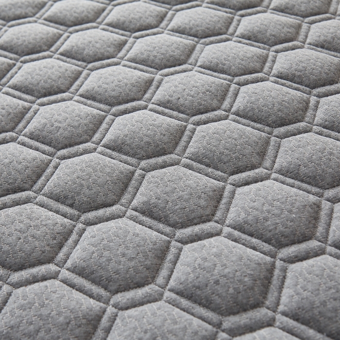 91家纺网 家纺一手货源 找家纺 华誉 2025新款跨境电商专供鸟眼布床垫 立体菱格灰