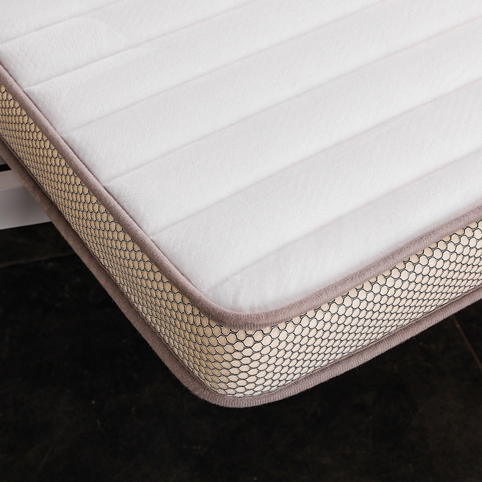 91家纺网 家纺一手货源 找家纺 华誉 2025新款跨境电商专供鸟眼布床垫 立体直线-白