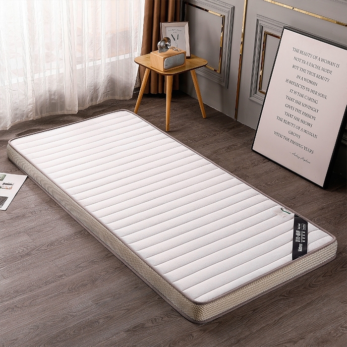 91家纺网 家纺一手货源 找家纺 华誉 2025新款跨境电商专供鸟眼布床垫 立体直线-白