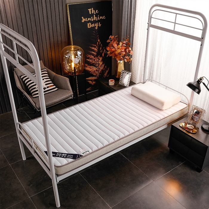 91家纺网 家纺一手货源 找家纺 华誉 2025新款跨境电商专供鸟眼布床垫 立体直线-白