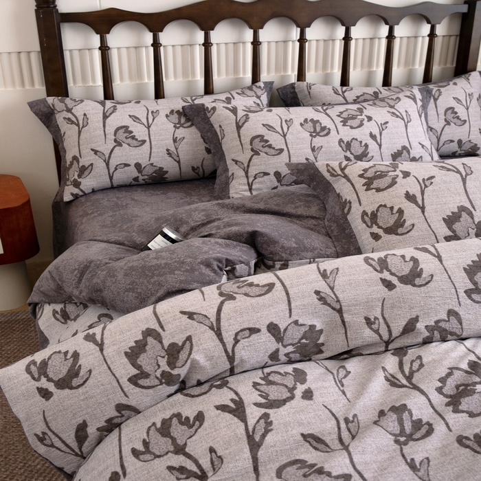 91家纺网 家纺一手货源 找家纺 乐居家纺 2025新款高密亲肤亚麻舒爽透气四件套 乐微-咖