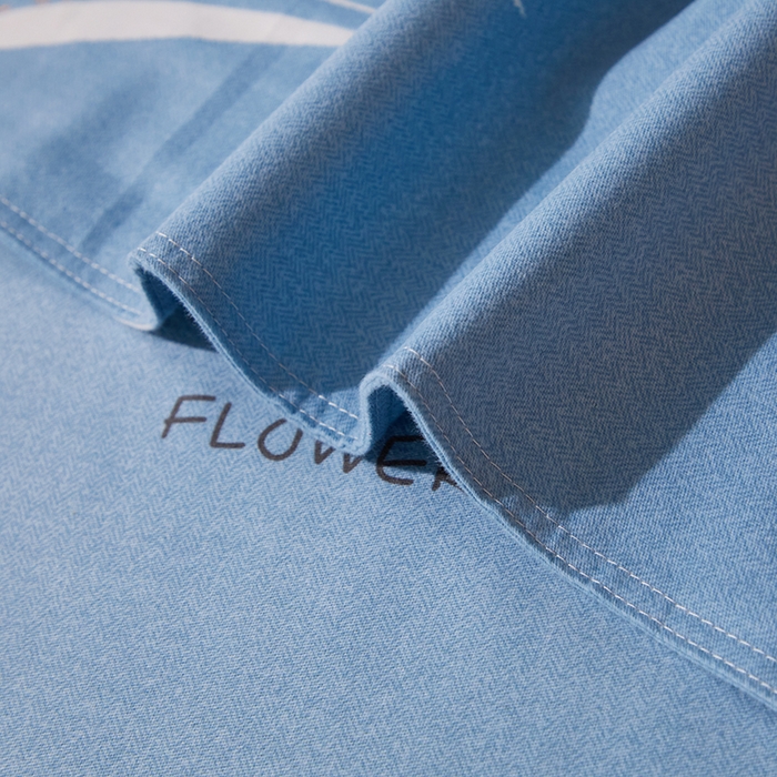 91家纺网 家纺一手货源 找家纺 馨雅家纺 2025新款全棉纯棉磨毛系列床单单品床单单件单床单 粒粒-蓝