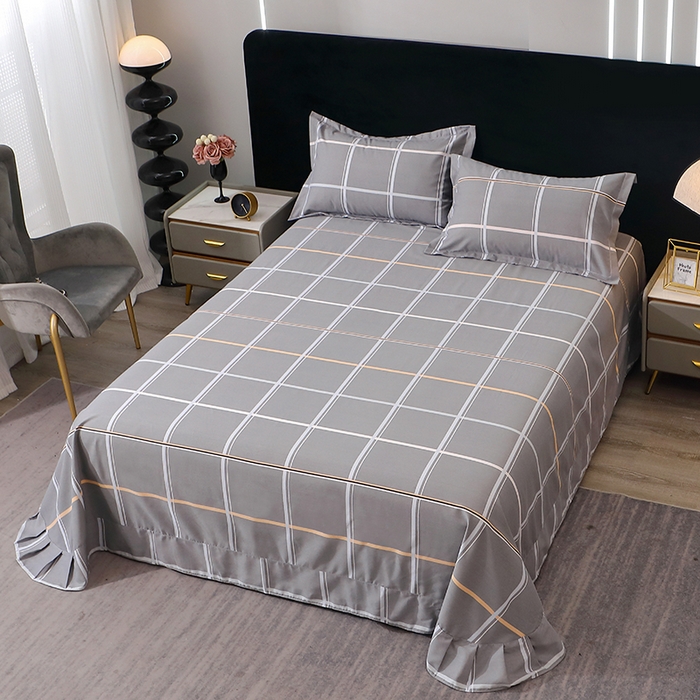 91家纺网 家纺一手货源 找家纺 馨雅家纺 2025新款全棉纯棉磨毛系列床单单品床单单件单床单 摩卡-灰