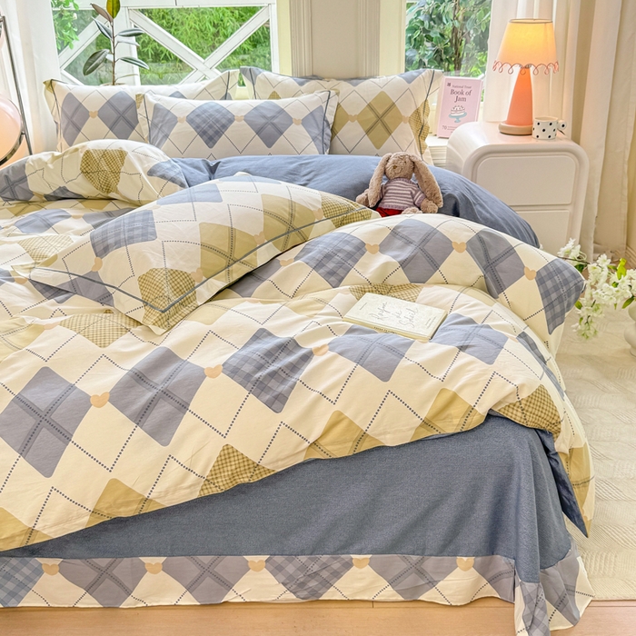 91家纺网 家纺一手货源 找家纺 （总）凌鼎 2025新款多规格掉边13070全棉四件套