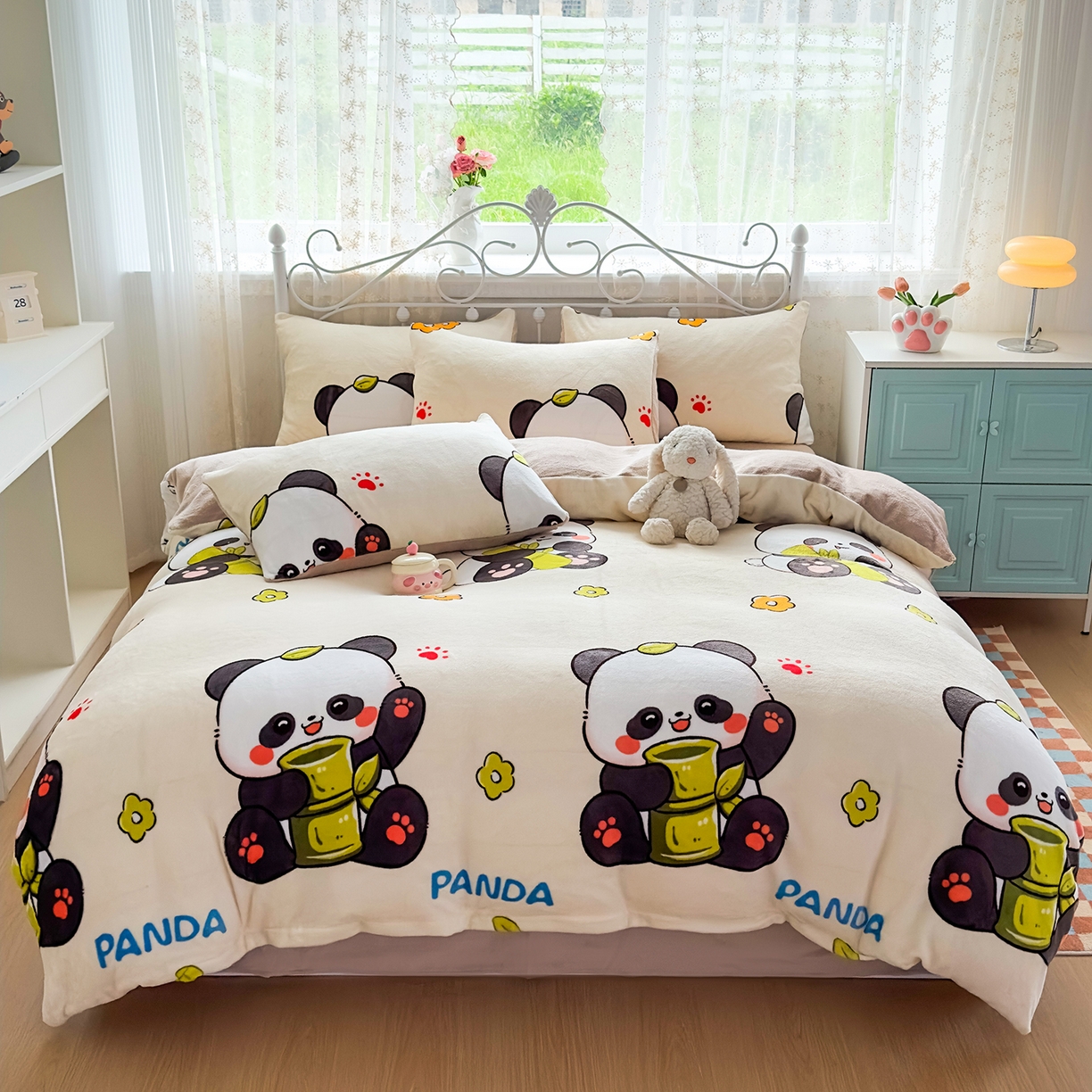 91家纺网 家纺一手货源 找家纺 （总）悦织湾家纺 2025新款床裙款牛奶绒四件套加厚保暖印花轻奢时尚不易起静电冬季床上用品三四件套