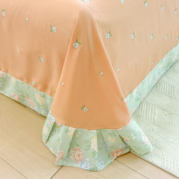 91家纺网 家纺一手货源 找家纺 凌鼎 2025新款多规格掉边13070全棉四件套 爱的花海