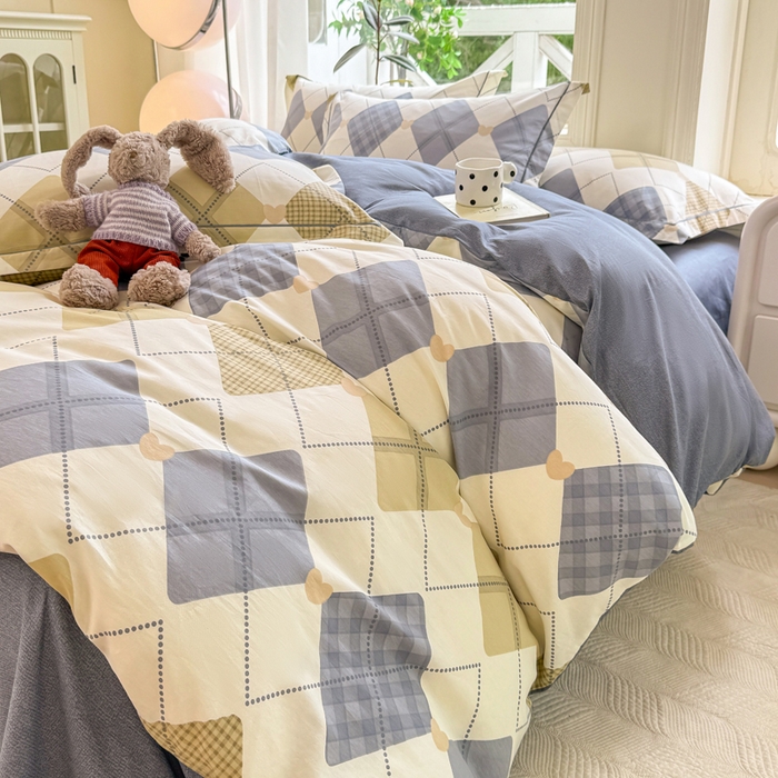 91家纺网 家纺一手货源 找家纺 凌鼎 2025新款多规格掉边13070全棉四件套 佳丽斯