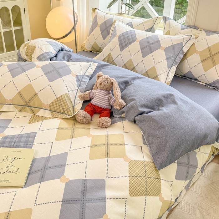 91家纺网 家纺一手货源 找家纺 凌鼎 2025新款多规格掉边13070全棉四件套 佳丽斯