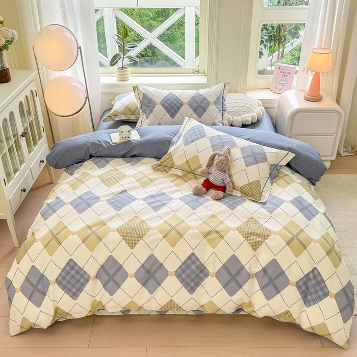 91家纺网 家纺一手货源 找家纺 凌鼎 2025新款多规格掉边13070全棉四件套 佳丽斯